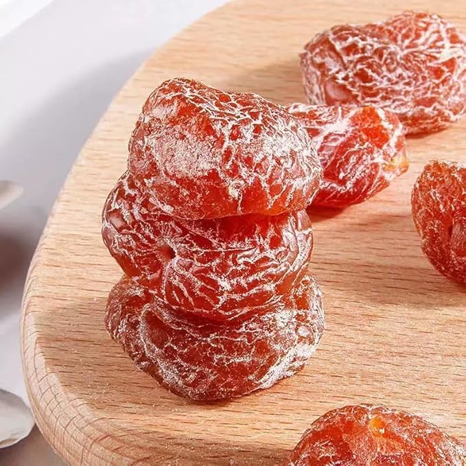 Japanese-Style Seedless Dried Plums 2 Packs – Salty Flavor 200g/7oz Each Individually Wrapped Chewy Plum Snack Sweet &amp Savory Ready-to-Eat Treat for Travel Office &amp Home