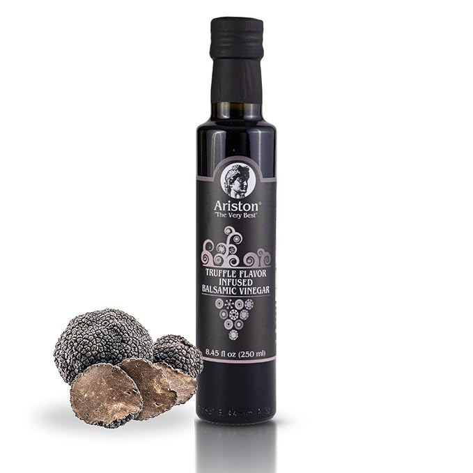 Ariston The Very Best Premium Balsamic Vinegar – Barrel Aged Gourmet Quality Product of Italy – Vegan Gluten Free GMO Free No Added Sugar All-Natural 8.45 fl oz (250ml) Truffle