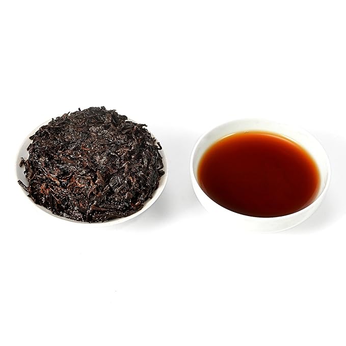 Cha Wu-[B] JinYaGongTing Ripe Pu erh Tea12.5ozYunNan Chinese Shu Pu'er Tea Cake