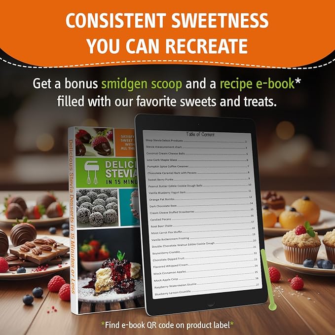 Stevia Select Organic Stevia Powder Sugar Free Plant Based Stevia Sweetener Non GMO Pure Stevia Extract Sugar Substitute No Additives Zero Calorie 16 Oz