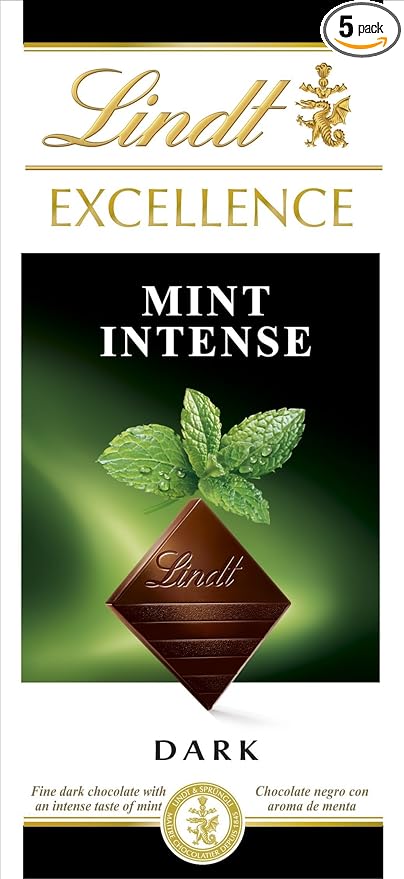 Lindt - Excellence - Mint Intense - 100g (Pack of 5)