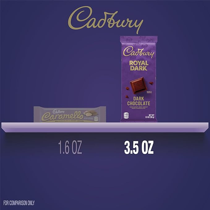 CADBURY ROYAL DARK Dark Chocolate Candy Bars 3.5 oz (14 Count)