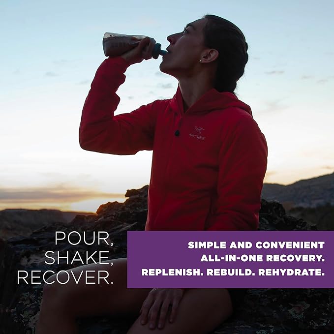 Tailwind Nutrition Grab-and-Go Recovery Mix 20g Complete Protein Single-Serving Assortment 2 Chocolate 2 Vanilla 2 Strawberry and 2 Salted Caramel Flavors 8-Pack Sports Recovery Stick Packs