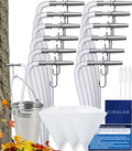 CIMALAB Maple Syrup Tapping Kit (12 Set) Maple Tree Tapping Kit Include 12 Stainless Steel Maple Syrup Taps 12 Maple Syrup Tube 3 Maple Sap Filters Maple Tree Taps for Maple Syrup Making Supplies