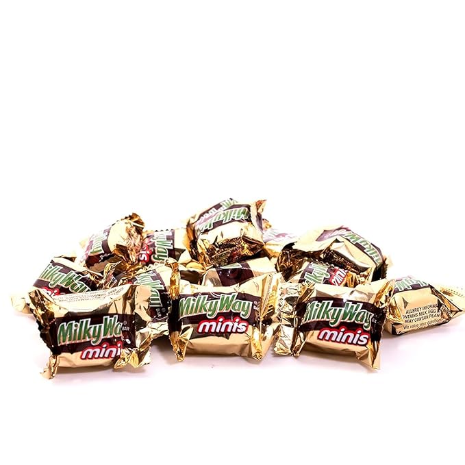 Mini Milky_Way Chocolate Bars - 1 lbs Fun Size Irresistible Mini Treats - Individually Wrapped Bulk Chocolate Candy - Delicious Sweets for Christmas Holidays Pantry &amp Birthdays