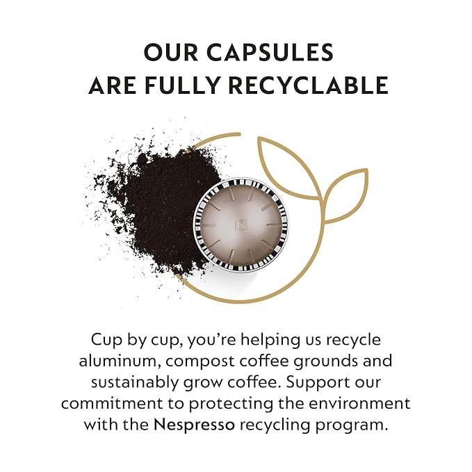 Nespresso Capsules Vertuo Arondio Gran Lungo Americano Medium Roast Coffee 30 Count Coffee Pods Brews 5.0oz.