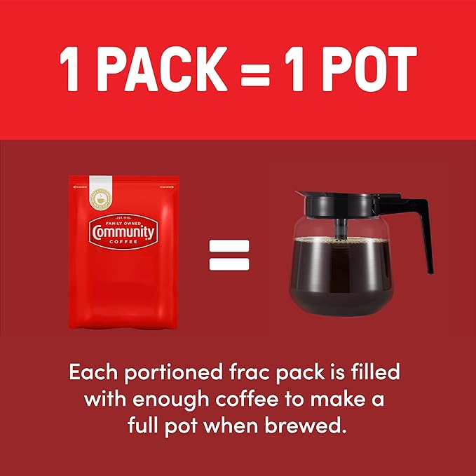 Community Coffee Café Special Pre-Measured Coffee Packs Medium Dark Roast 2.5 Ounce Each (Box of 40)