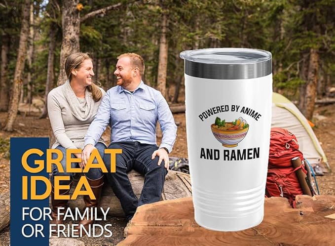 Ramen Lover White Edition Tumbler 20oz - Powered by anime - Food Lovers chicken pumpkin vegan pantry spicy noodles