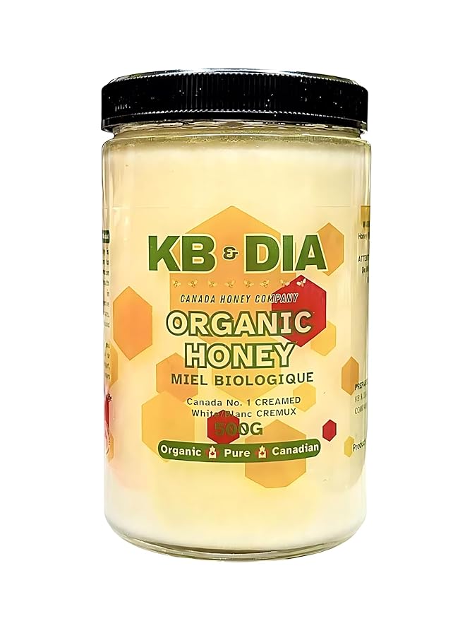 KB &amp DIA Organic Creamed Honey Pure White 500g