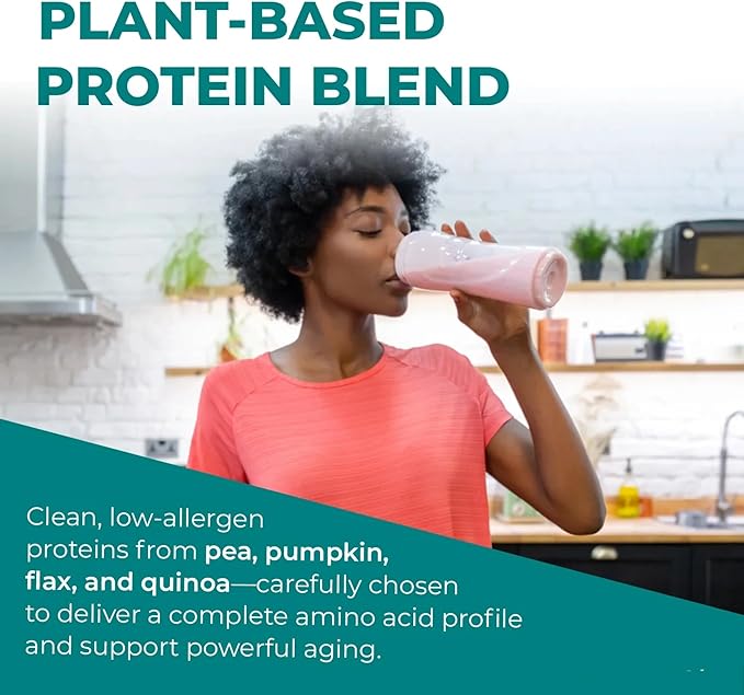 Reignite Wellness by JJ Virgin | Vanilla Plant-Based All-in-One Shake | New &amp Improved Formula Plant Protein Powder Vitamins Minerals Greens &amp Aminos | 20g of Plant Protein | 30 Servings