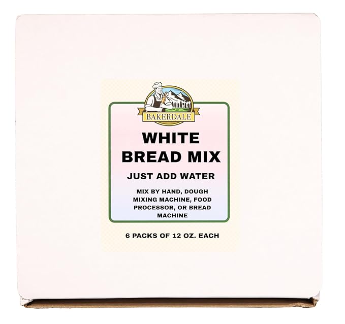 Bakerdale White Bread Mix 6 Batches of 12 Ounces Each Just Add Water