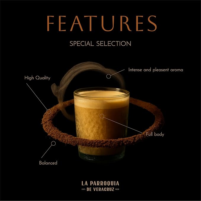 La Parroquia de Veracruz – Special Edition Instant Coffee 12 oz | 100% Pure Premium Coffee | Bold Bitterness Full Body &amp Rich Cognac Color