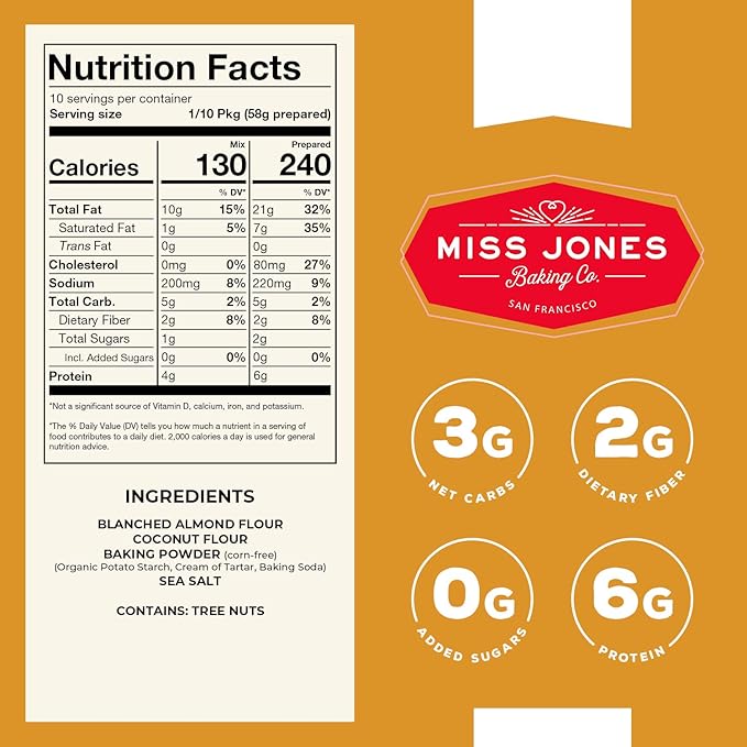 Generic Miss J.ones Baking Co - Cornbread Mix Keto Gluten Free 7.4 oz (Pack of 6)