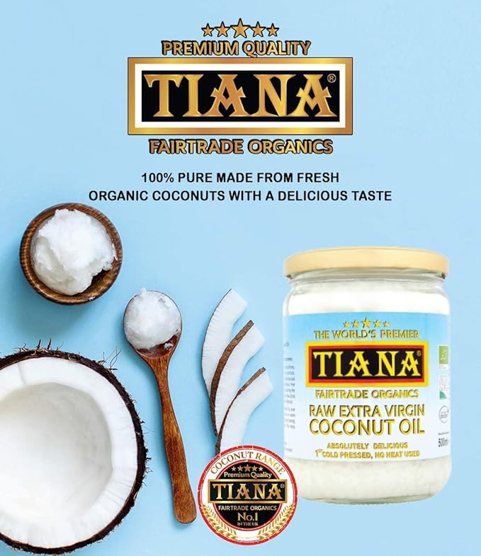 TIANA Fair Trade Organics Raw Extra Virgin Coconut Oil 500 ml