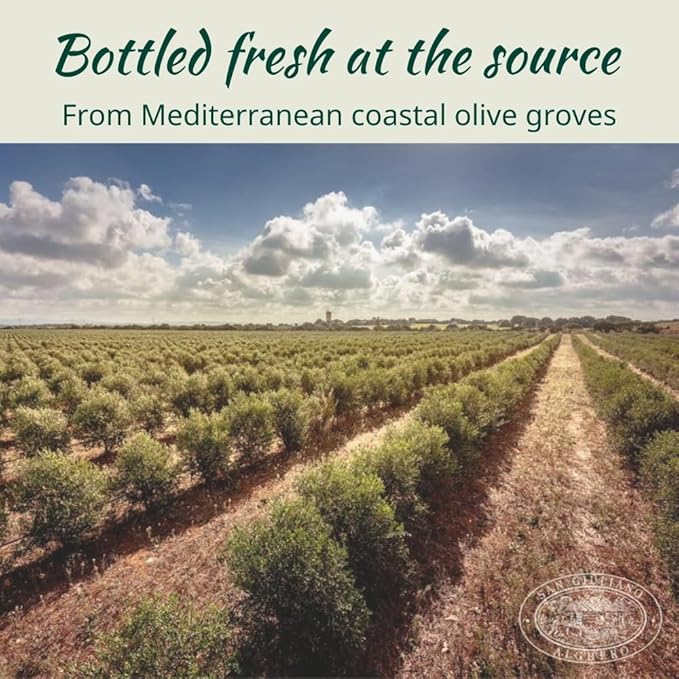 Polyphenol Rich Extra Virgin Olive Oil by San Giuliano Pure 100% Italian EVOO from Italy Cold Pressed for Everyday Cooking Non-GMO Certified Sustainably Farmed 750 ML Bottle