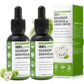 Soursop Graviola Liquid Drop 100% Organic Pure Soursop Leaves and Fruit Extract Soursop Bitters Liquid Soursop Extract Organic Pure 1800mg Sugar/Gluten Free Natural Flavor