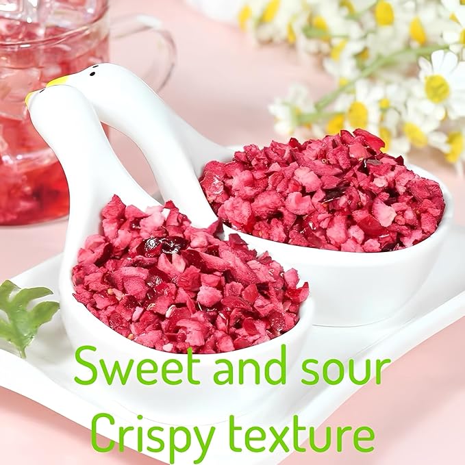 WEIJUEJIYI Frozen Dried Cranberry Slices 65g/2.29oz No Added Sugar Only Cranberries as Ingredients Dried Fruits for Grains Yogurt Beverages Breakfast Snacks and Cooking