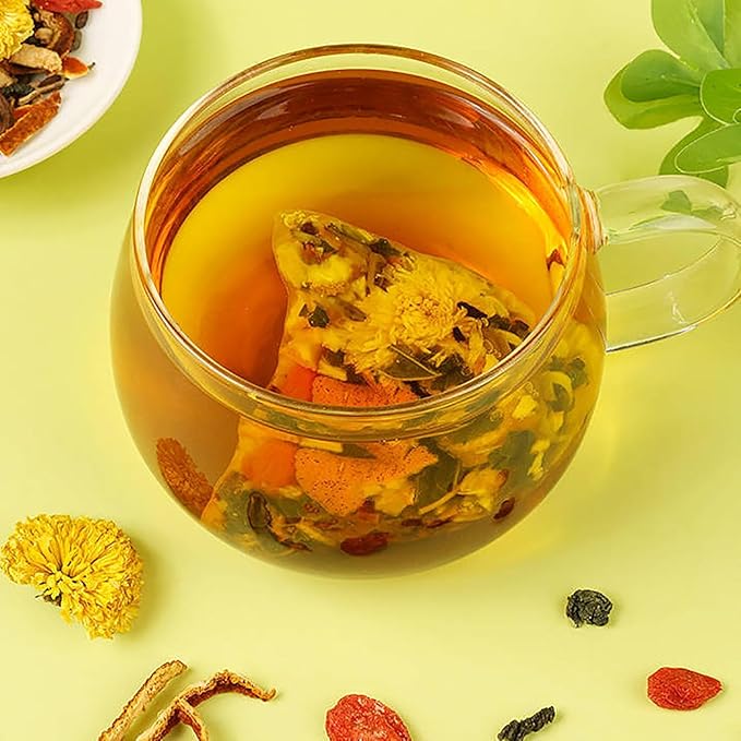 Goji Berry Chrysanthemum Tea30bagsWolfberryChrysanthemumDandelionMulberry LeafHoneysuckleCassia SeedCardeniaOrange Peel8 Excellent Raw Material Kidney Liver Formulas Plant Herbs (2)