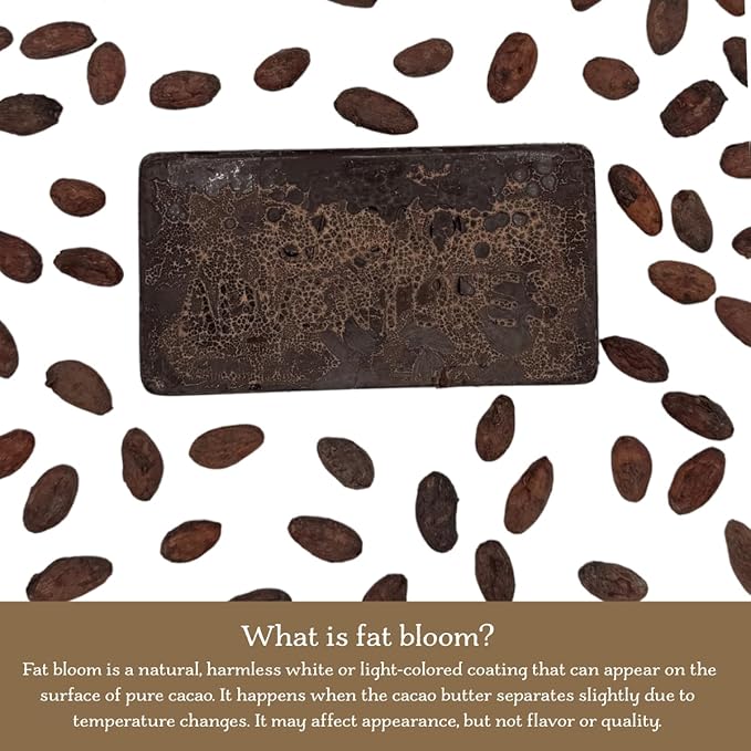Ceremonial Grade Cacao Block – 100% Pure Cacao Paste High-Amazon Basin Peru Unsweetened Vegan Drinking Chocolate for Rituals &amp Meditation 8 oz