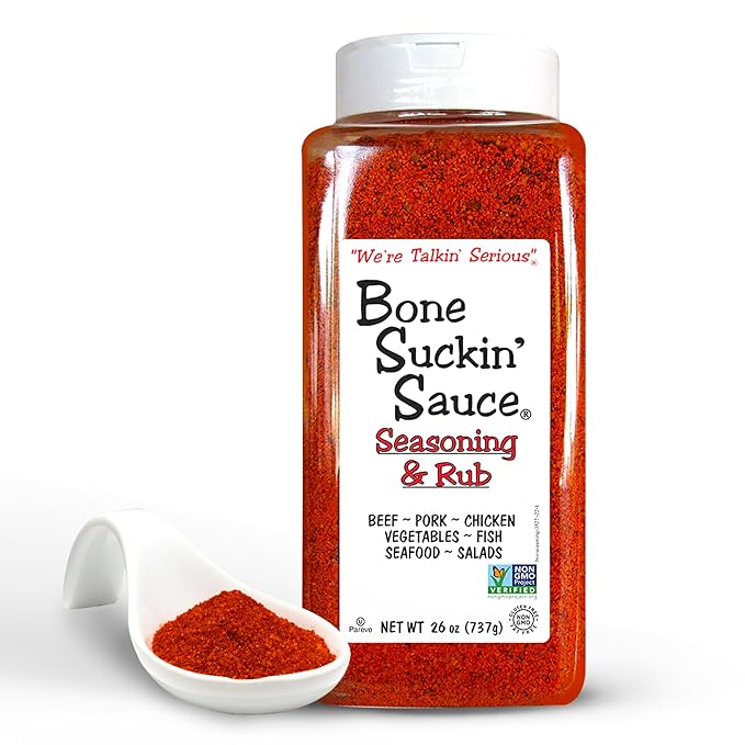 Bone Suckin' Sauce Bulk Seasoning &amp Rub - Brown Sugar Garlic Onion Spices - Non-GMO Gluten-Free Fat-Free Kosher Pareve No MSG (1 Pack Original)
