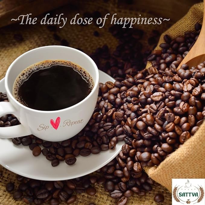 Sattva Coffee Ember Whole Bean Medium Roast - Low Acid 100% Arabica Single Origin with Fruity Mellow Chocolate &amp Berry Notes - 12 oz