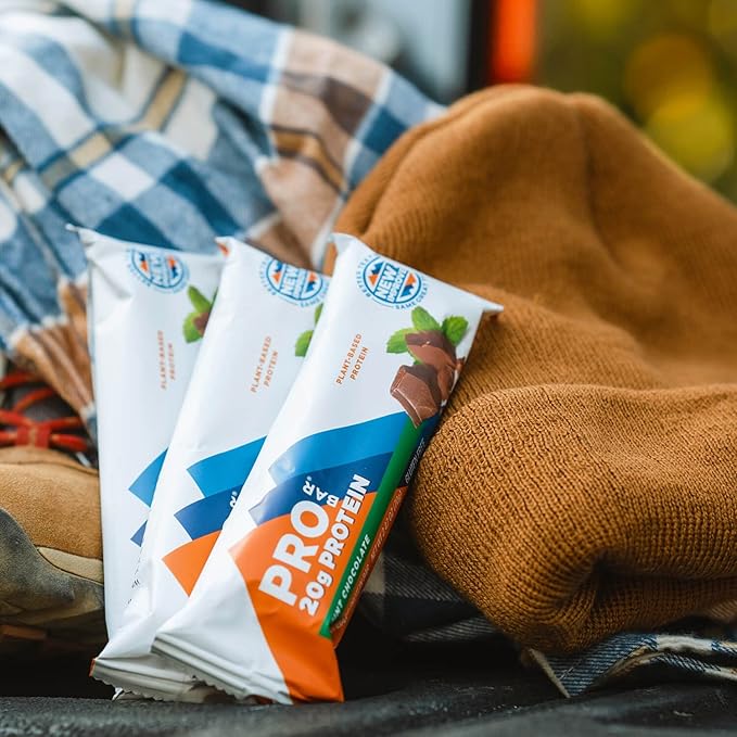 PROBAR Protein Bar Mint Chocolate &amp Peanut Butter Chocolate Gluten-Free Non-GMO Plant-Based (12 Count Each)