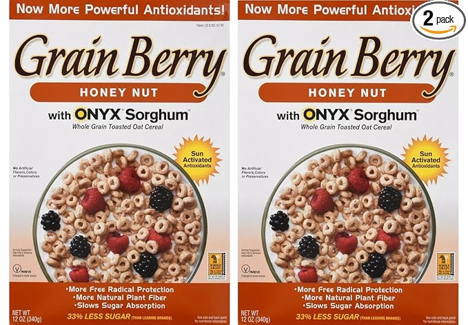 The Silver Palate byGrain.Berry Honey Nut Whole Grain Toasted Oat Cereal- Pack of 2