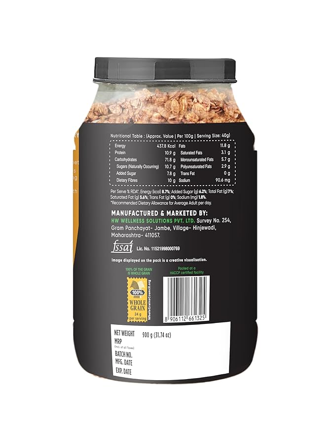 True Elements Baked Granola 31.74 Oz - Granola for Breakfast | Loaded with Almonds &amp Cranberries | Healthy Cereal