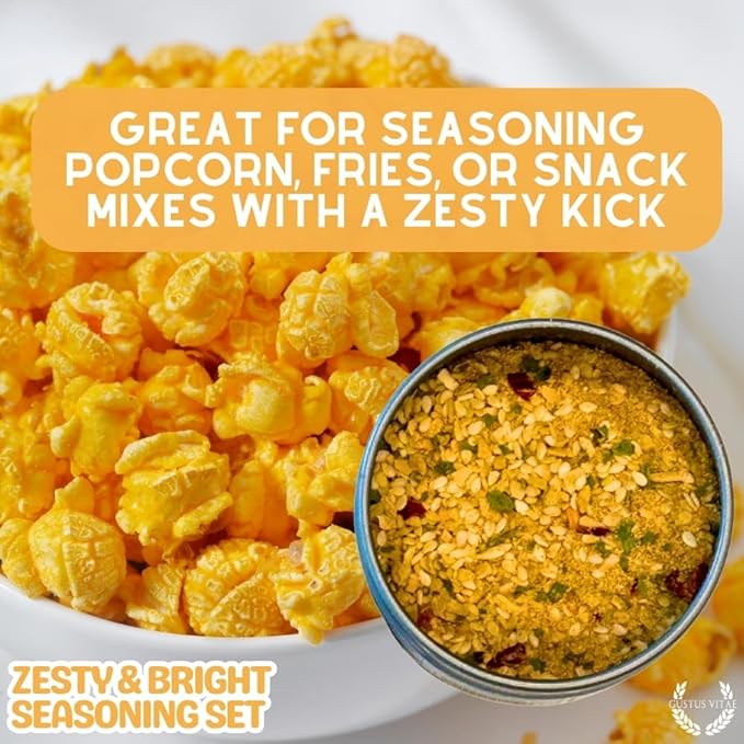 Zesty &amp Bright Seasoning Set | Authentic Small Batch Seasoning Mixes | 6 Gourmet All Natural Spice Blends | Hand Packed Non GMO | Sustainably Sourced Made in USA | GLP-1 Friendly | Artisanal Spi