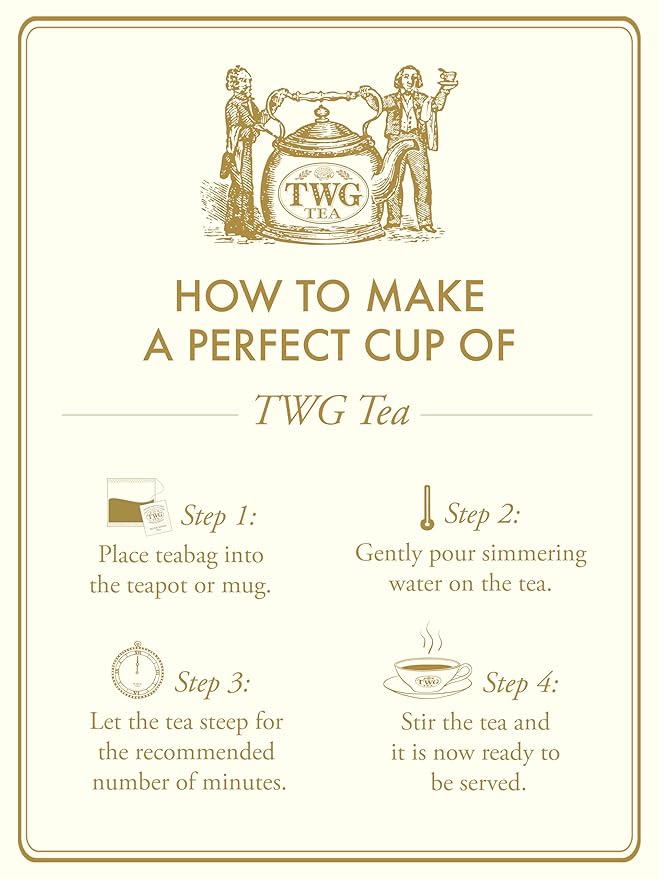 TWG Tea | Silver Moon Tea | Green Tea | Grand Berry &amp Vanilla | 15 Hand Sewn Cotton Tea Bags | Gift Set