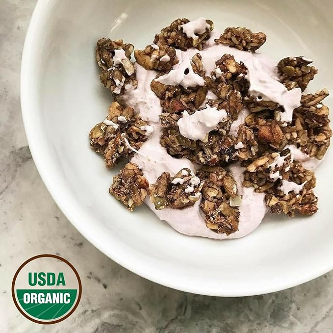 Lark Ellen Farm Vanilla Cinnamon Granola Clusters: Raw Organic Vegan. Low Carb Paleo. Gluten-Free Bites. Healthy Snack Healthy Breakfast Cereal or Yogurt 8 oz 6 Pack
