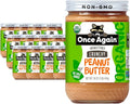 Once Again Organic Crunchy Peanut Butter 16oz - Salt Free Unsweetened - USDA Organic Gluten Free Certified Vegan Kosher - Glass Jar - Case of 12