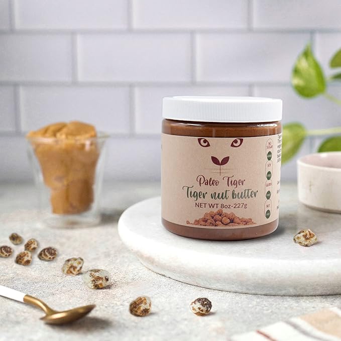 PALEO TIGER | ORIGINAL Tiger nut butter | AIP and Paleo compliant | Nut free high prebiotic butter | No sugar added | Whole 30 | Low food map | 8 ounces