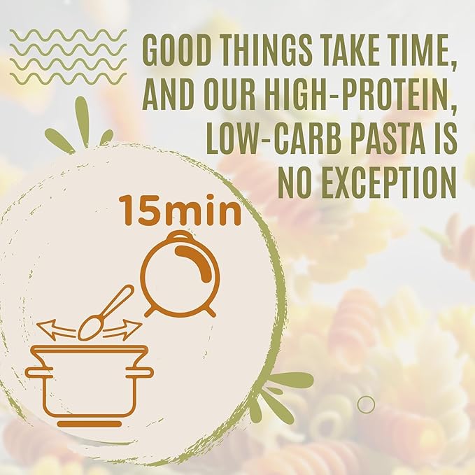 Care Free Kitchen Keto Rotini Pasta Noodles – Plain &amp Variety 3-Pack (8 oz. Bags) – High Protein Low Carb Pasta with 20g Protein 2g Net Carbs &amp 26g Fiber – Low Calorie Keto Noodles