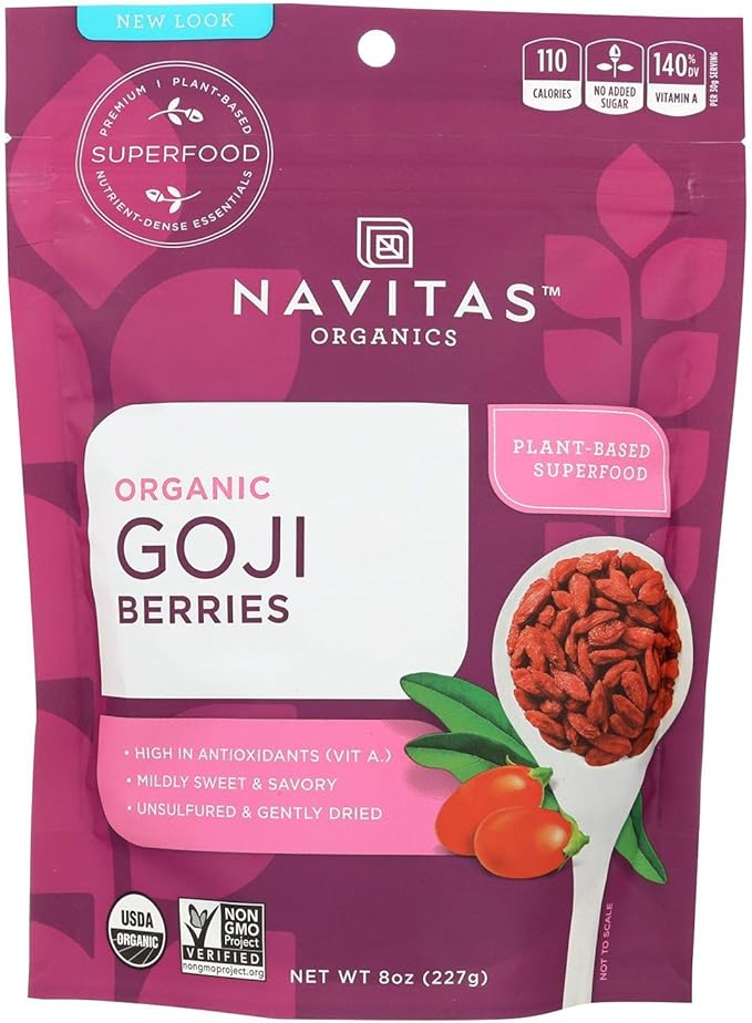 Navitas Goji Berries Organic 8 Ounces (12-Pack)