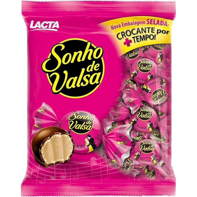 Bombom Sonho de Valsa - Lacta Chocolate Candy Imported from Brazil (Pack of 1)