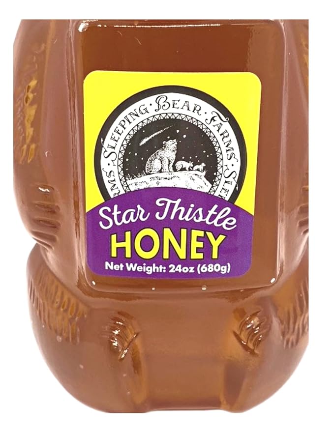 Star Thistle Honey Bear 24 oz. Unpasteurized Unblended No Additives Pure Michigan Honey