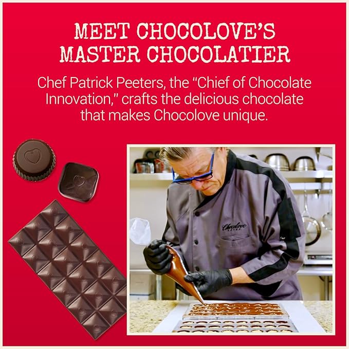 Chocolove Cherry &amp Almonds Dark Chocolate Bars | 55% Cocoa | Infused with Real Cherries &amp Crunchy Almonds | Crafted with Premium Chocolate | 3.2 oz Bar (12 Pack)