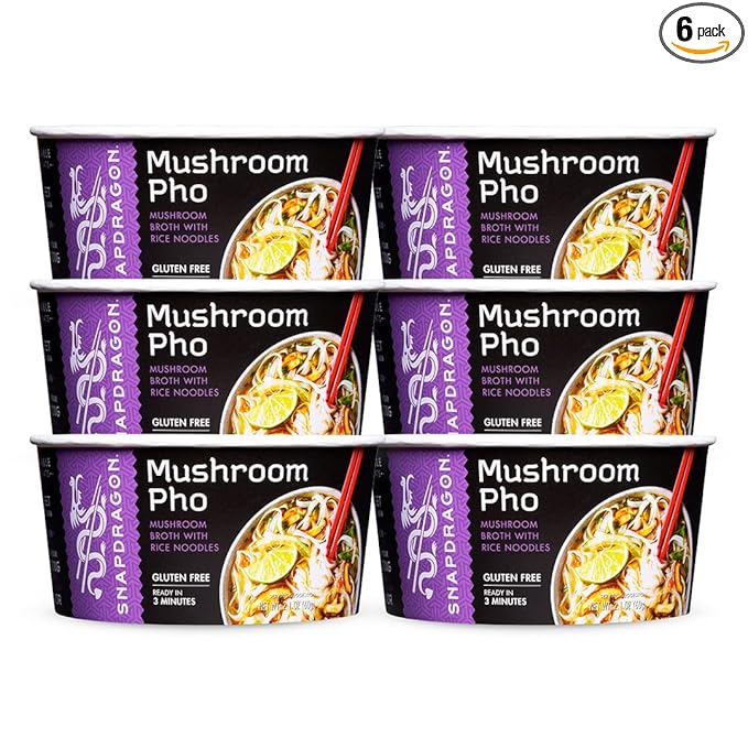 Snapdragon Mushroom Vietnamese Pho Soup Bowl 1.6 oz (Pack of 6)