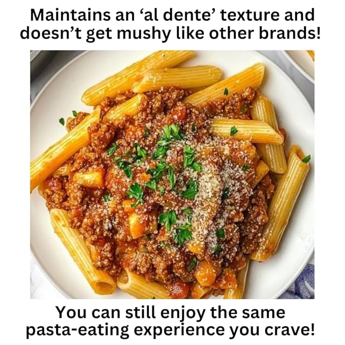 Gina's Italian Cuisine Low Carb/Low Calorie Healthy Pasta Penne – 100 Calories/Serving Low Net Carbs High Fiber High Protein Plant-Based Vegan Keto Non-GMO Enhanced Nutrients Delicious Authen