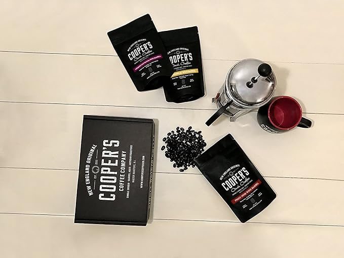 Wine Barrel Aged Coffee Gift Box Set Sampler Roasted Coffee Costa Rica Kenya &amp Rwanda Beans Aged In Cabernet Sauvignon Chardonnay &amp Pinot Noir Wine Barrels Medium Roast Whole Bean 4 oz