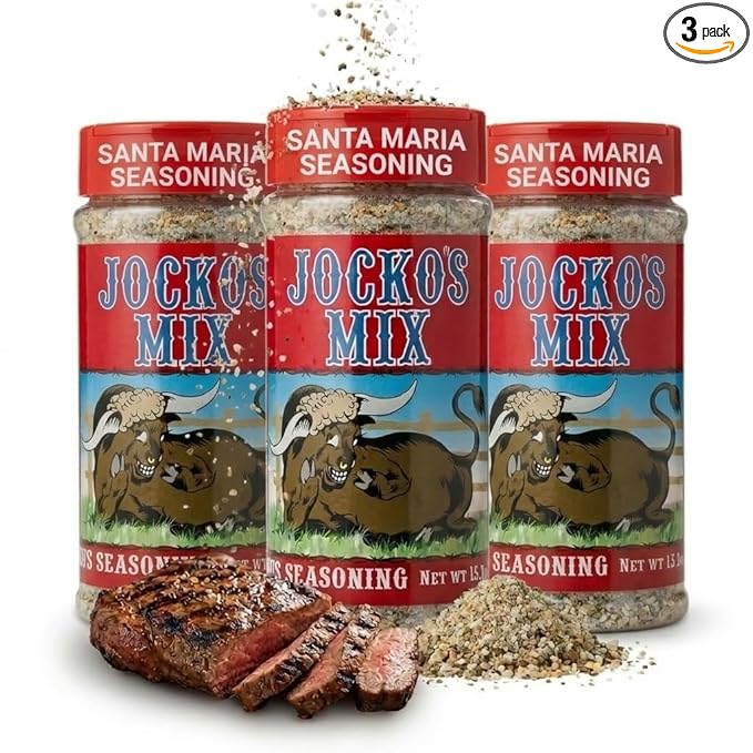 Jocko's Mix Santa Maria Style Seasoning - (3) 15.3oz Bottles Of Tri-Tip Steak Pork and Chicken Seasoning - Santa Maria Grill - Jocko's Mix for Meat Seafood Stew &amp Vegetables