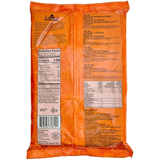David Rio Tiger Spice Chai Two 4 Lb. Bags