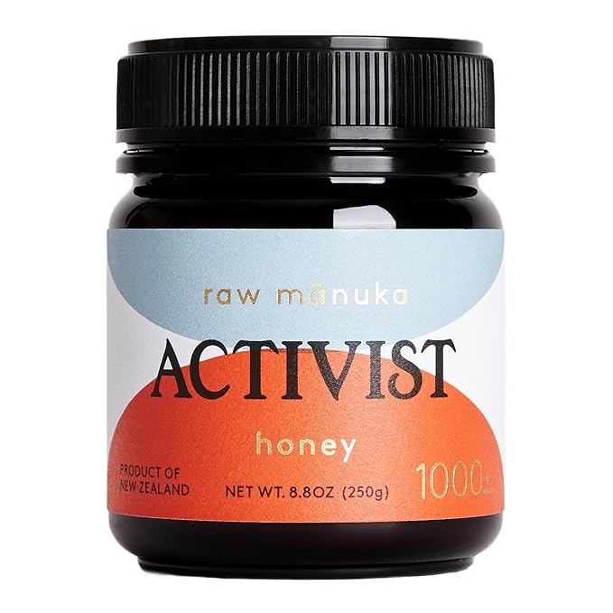 ACTIVIST Raw Manuka Honey 1000+MGO | Product of New Zealand | Certified Non-GMO | BPA-Free Jar (8.8 oz| 250 g)