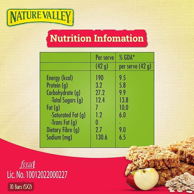Nature Valley Crunchy Granola Bars Apple Crisp Limited Edition Box 12 Bars 8.94 oz (6 Pouches) (Pack of 6)