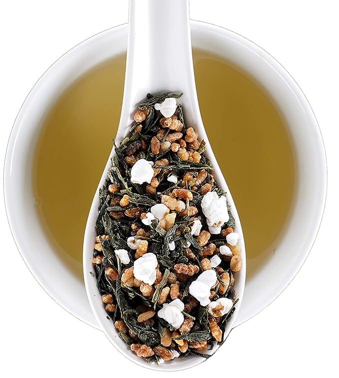 Elmwood Inn Fine Teas Genmaicha Japanese Green Tea 16-Ounce Pouches