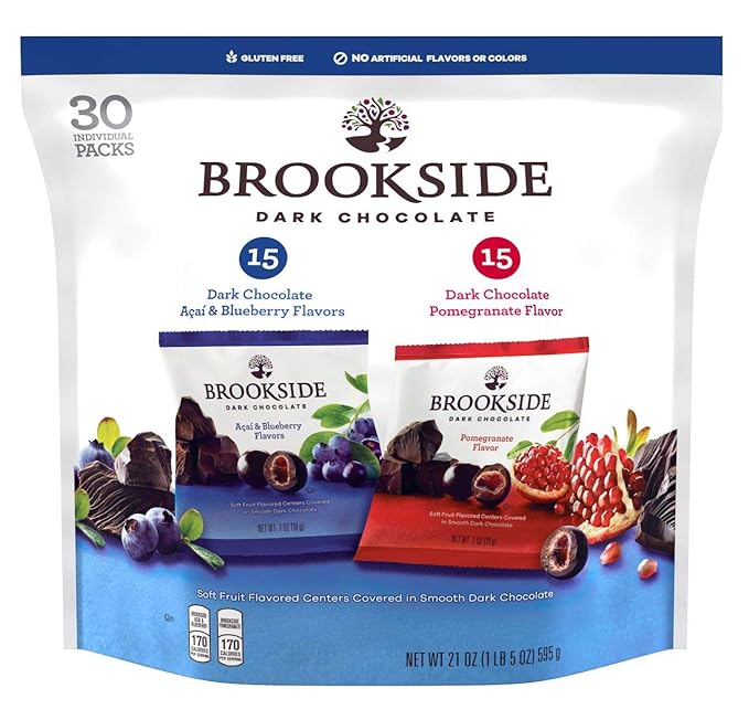 2 Set - Product of Brookside Dark Chocolate Variety Pack 30 pk./0.7 oz.