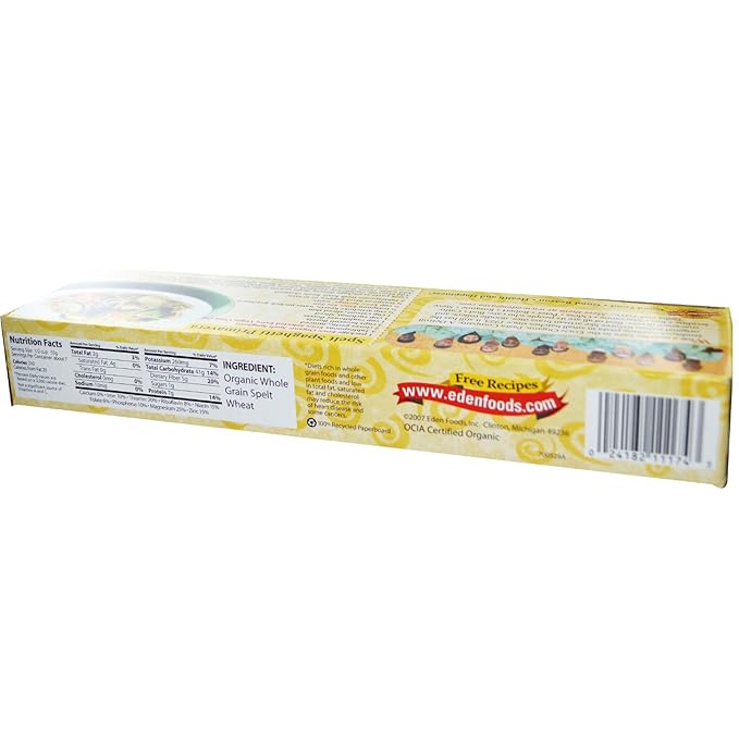 Eden Organic Spelt Spaghetti 14 oz 100% Whole Grain Non-GMO