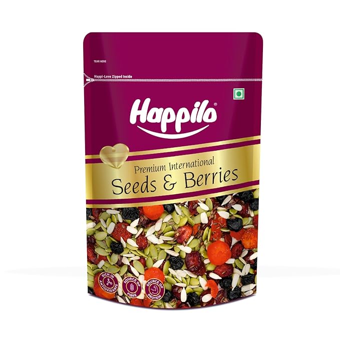 Happilo Premium International Seeds &amp Berries Mix 200G Pack Contains Healthy Seeds &amp Dried Berries Low In Calories High In Nutrients Morning Snack 200 G (Pack Of 1)