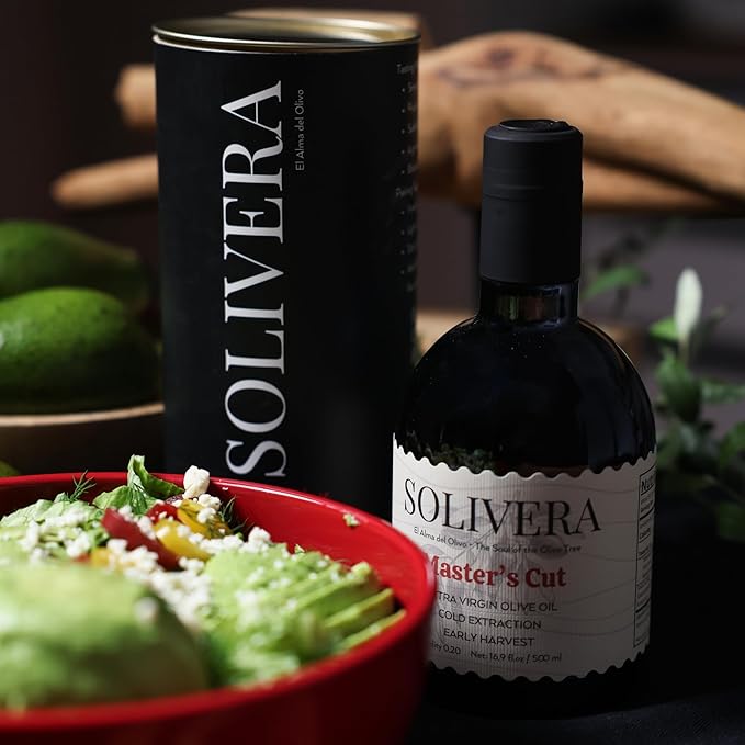 Solivera Master’s Cut Extra Virgin Olive Oil High in Polyphenols Drinking Bread Dipping &amp Finishing Smooth &amp Complex Flavor 350 mg/kg EVOO